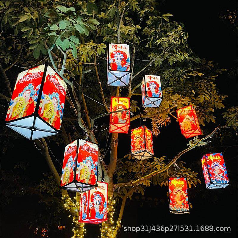 国潮LED灯笼灯古风户外防水亮化街道庭院布置装饰元素灯中式