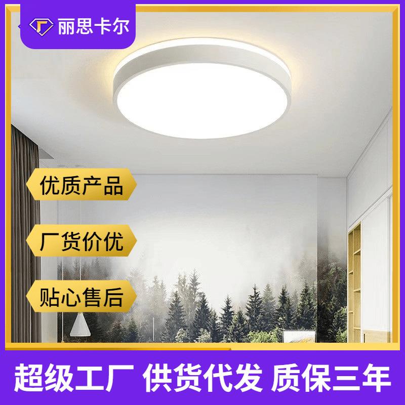 阳台吸顶灯 LED创意房间灯具圆形灯饰客厅灯 现代简约卧室灯北欧