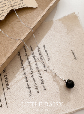 「小黛西」通体纯银黑玛瑙项链