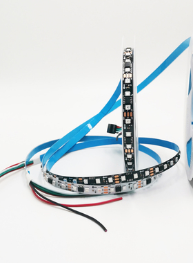 LED灯带12v高亮32段96灯/米8mm窄板全彩3535幻彩1903流水跑马灯条