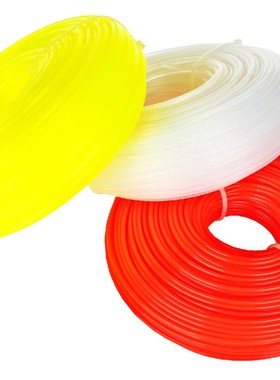 KKK(500G)耐磨白色红色割草线打草线尼龙线尼龙绳割草头割灌机