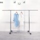 不锈钢单杆落地式 架高度可调节衣架可伸缩中岛龙门展示架 特卖服装