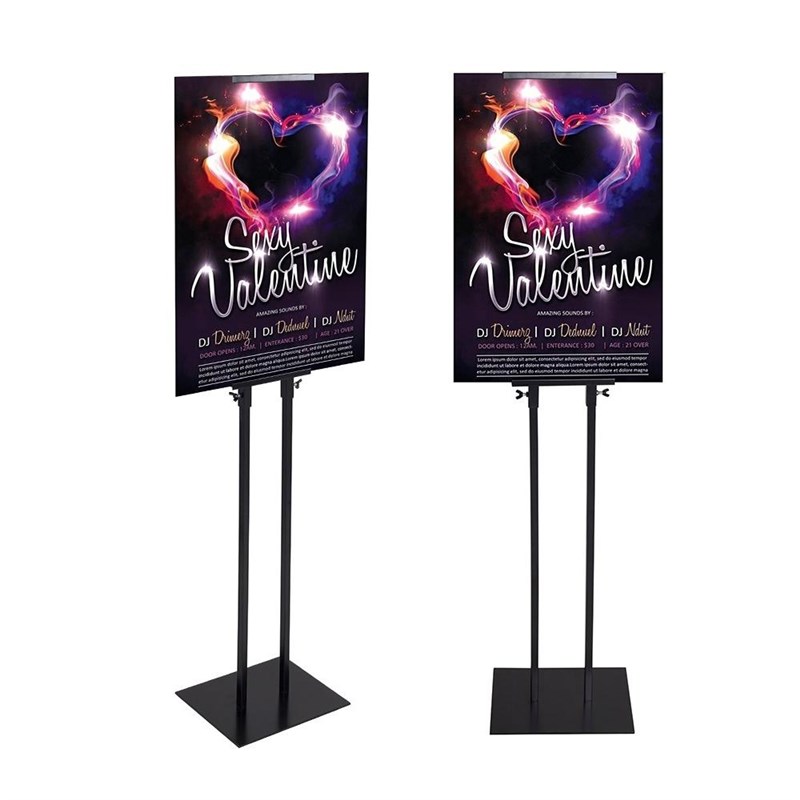 双面kt板展架海报架子户外立式落地广告挂画支架水牌伸缩展示架