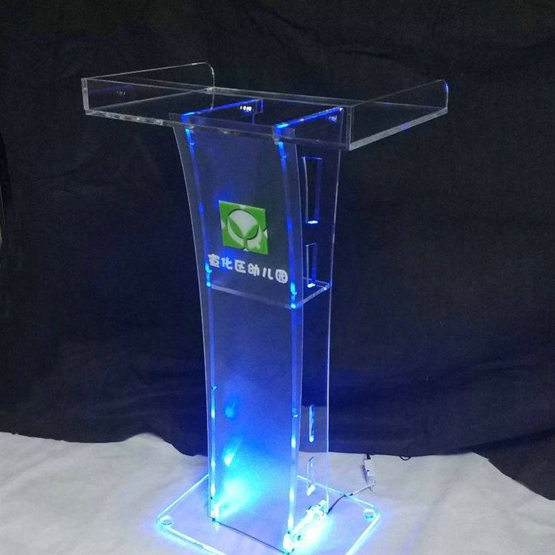 简约时尚讲台演讲桌亚克力透明主持台发言台迎宾台接待台抢答台