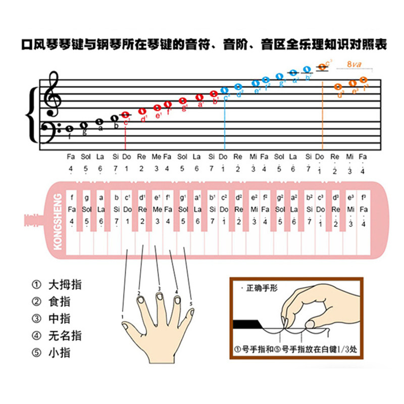 孔声F-37键口风琴中小学生儿童初学课堂教学专用成人演奏级乐器,乐器/吉他/钢琴/配件,口风琴,淘宝优惠券,粉丝福利购,淘宝优惠卷