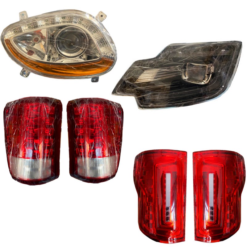 全封闭电动三轮车前大灯盛昊龙启四轮皮卡车刹车灯照明灯总成配件