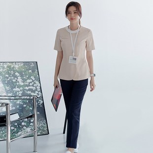 牙科口腔工作服白大褂美容护理服 套装 医生服洗手衣护士服夏季 短袖