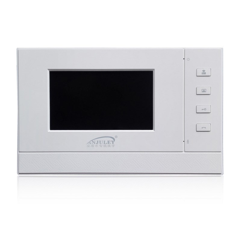 安居乐楼宇对讲可视电话7寸彩色高清图像室内分机 黑色单元门话机