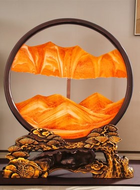 创意沙漏流沙画摆件艺术轻奢装饰品客厅桌面办公室电视柜玄关家居