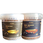 香港GEG龙鱼饲料粮鱼食金龙鱼增色红龙鱼银龙鱼饲料颗粒G2G1增艳