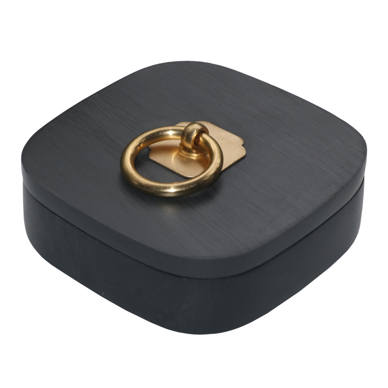 原石墨海砚台四方带盖歙砚新手入门初学者学生天然石头墨池墨碟书