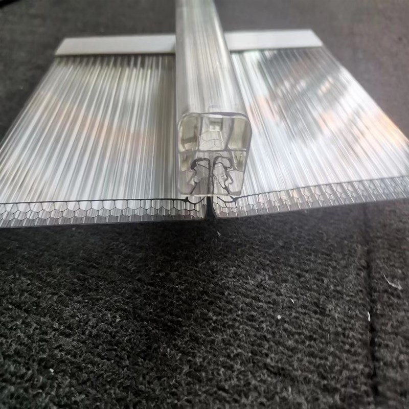 PC中空阳光板蜂窝四层U型锁扣板采光透明湖蓝茶色灰色8mm10mm