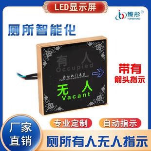 厕所有人无人箭头指示灯卫生间指示牌厕位箭头引导灯智能感应系统