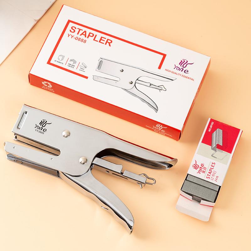 手握式订书机大号加厚省力花店用三脚架鲜花花束包装纸固定订书器