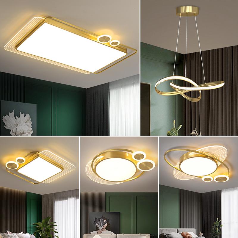 全铜客厅吸顶灯2021年新款轻奢灯具现代简约大气北欧主卧室家用灯