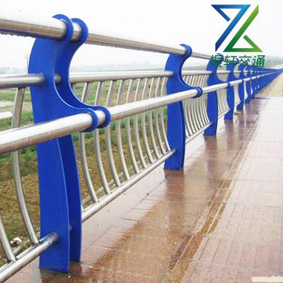 不锈钢桥梁护栏河道桥梁防撞立柱护栏304不锈钢防撞桥梁观景护栏