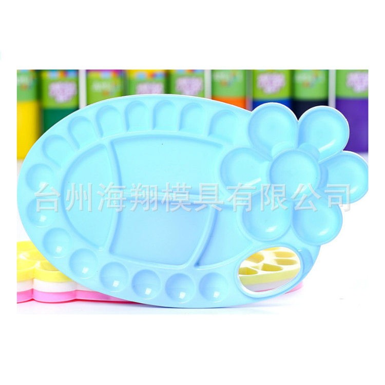 厂家直供 注塑模具 幼儿园儿童绘画美术颜料调色盘模具 模具加工