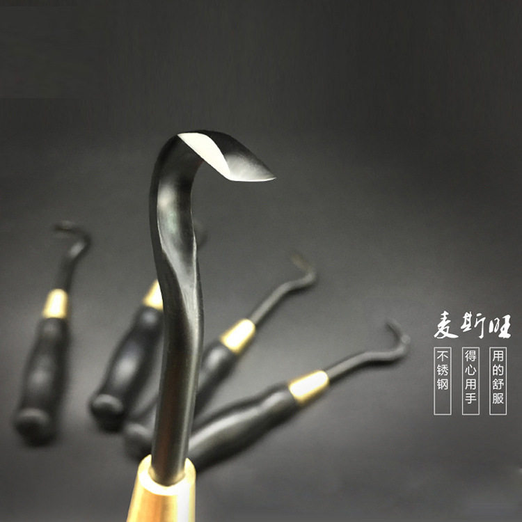 盆景舍利干制作工具拉丝刀盆景工具丝雕刀五木组批发