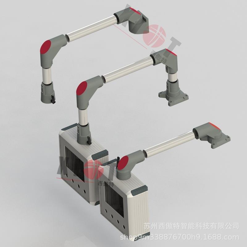机床悬臂控制箱工业铝合金摇臂操作箱7寸10寸触摸屏电控箱组件