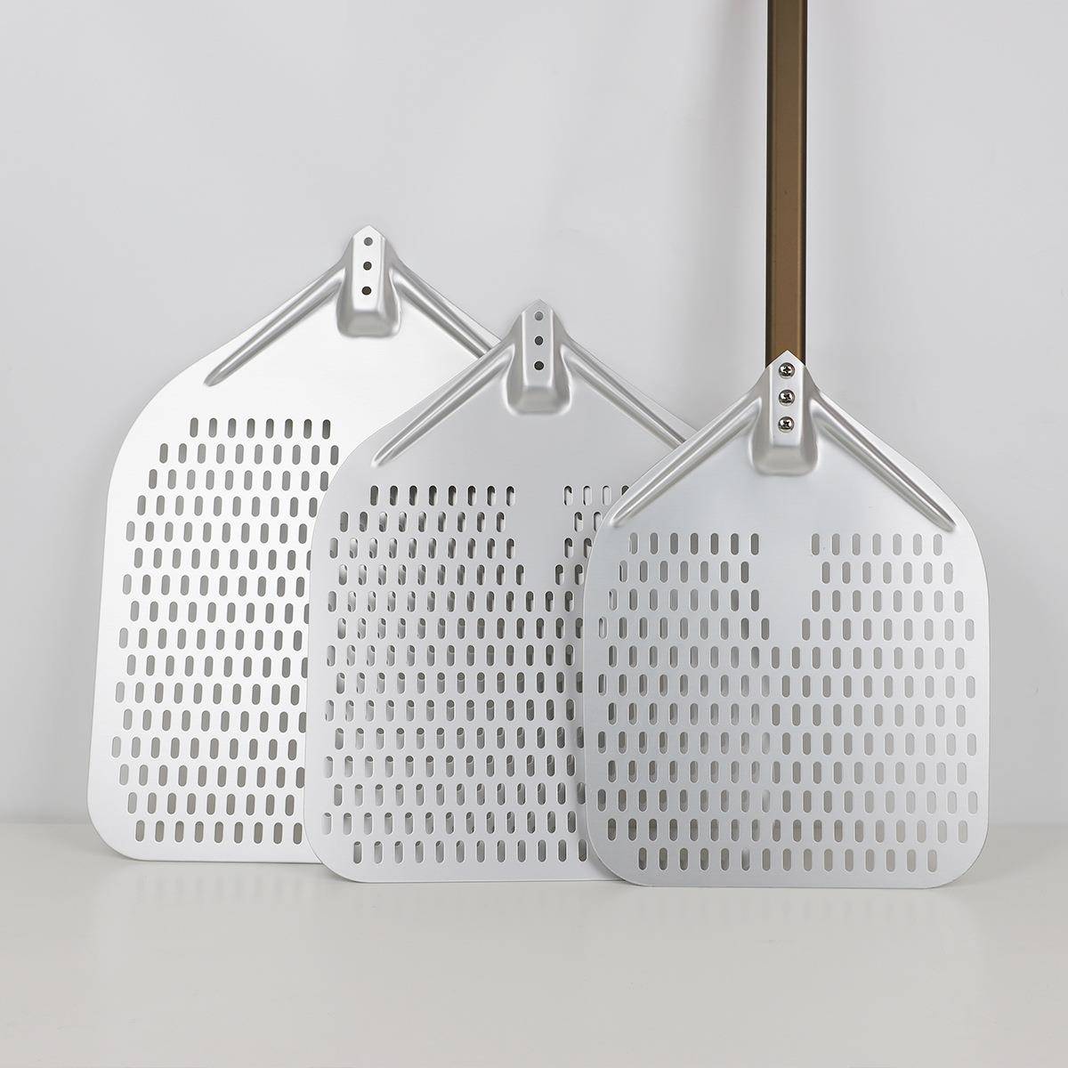 铝合金手柄12寸14寸加厚方形硬膜披萨铲家用商用转移铲木柄铲