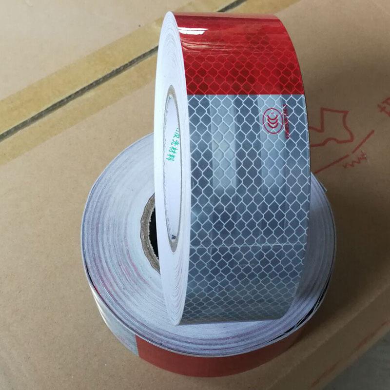 汽车反光条货车反光膜红白全白车身反光贴车身标识贴纸膜