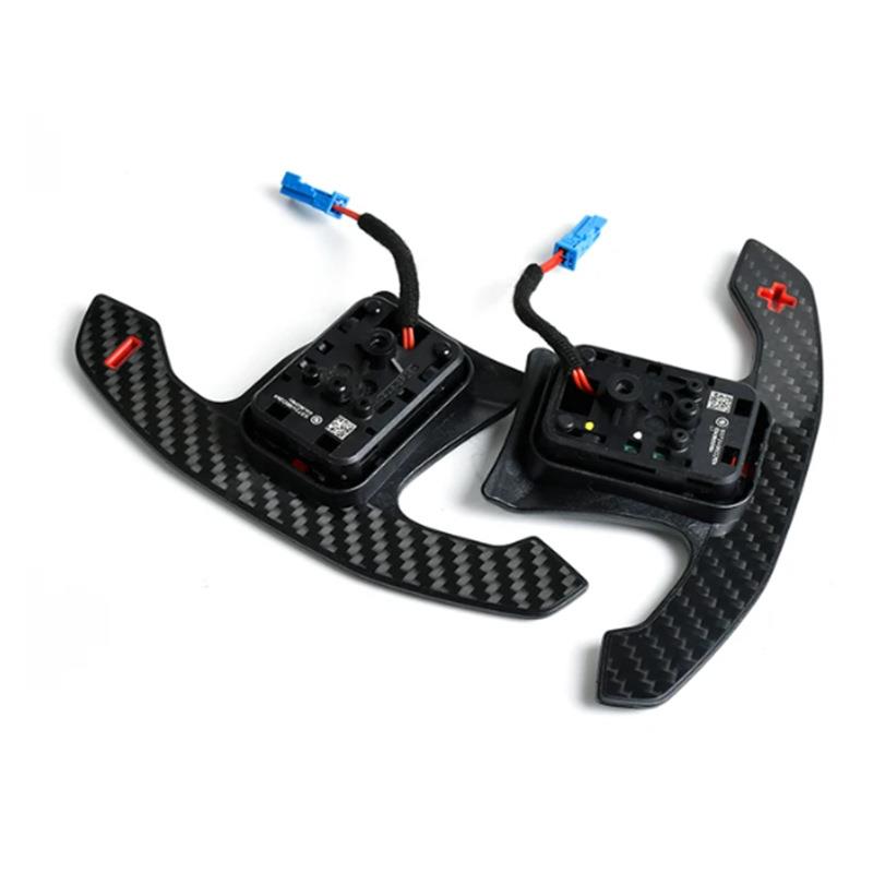 适用宝马X3X4X5X6X7真碳纤维新1234567系改装原厂M款干碳换挡拨片