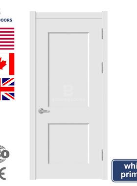 白色底漆预装实木室内门木制模压门卧室房间酒店