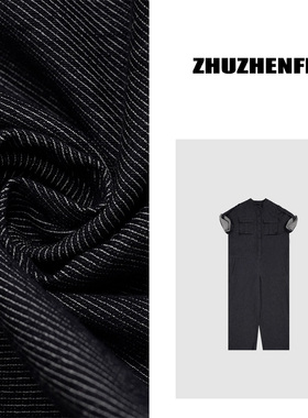 ZHUZHENFEI 醋酸棉麻深色柔软双口袋减龄简约连体裤Z352500