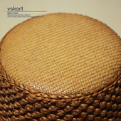 日式 藤编矮凳圆凳手工草编坐墩沙发凳茶几凳子家用客厅实木小板凳