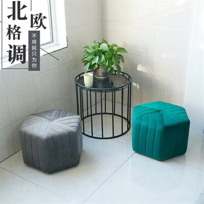 巨型脚登子 沙发凳欧式试穿鞋座凳 布艺化妆墩床尾搭脚小沙发实木
