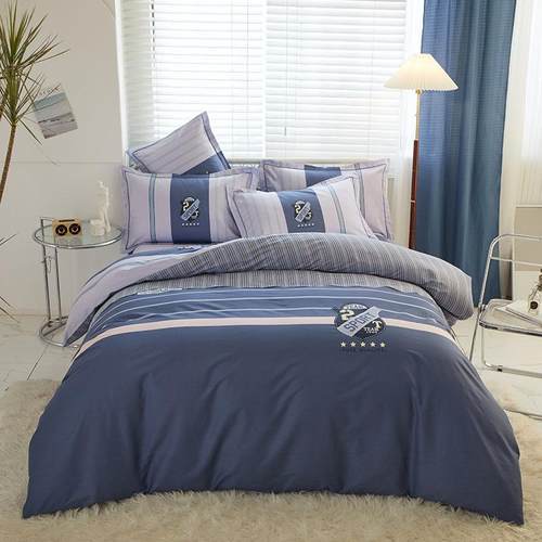 直销全棉四件套被子大版印花被套床单家用床上用品极简