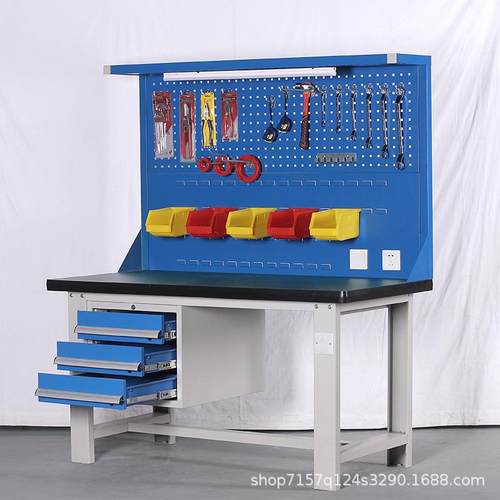 车间钳工维修工作台带抽屉不锈钢操作台防静电工作桌工厂仓库打包
