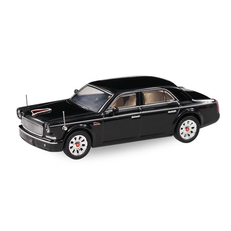 拓意1:64红旗L5合金车模型汽车摆件把玩亚克力盒子底座