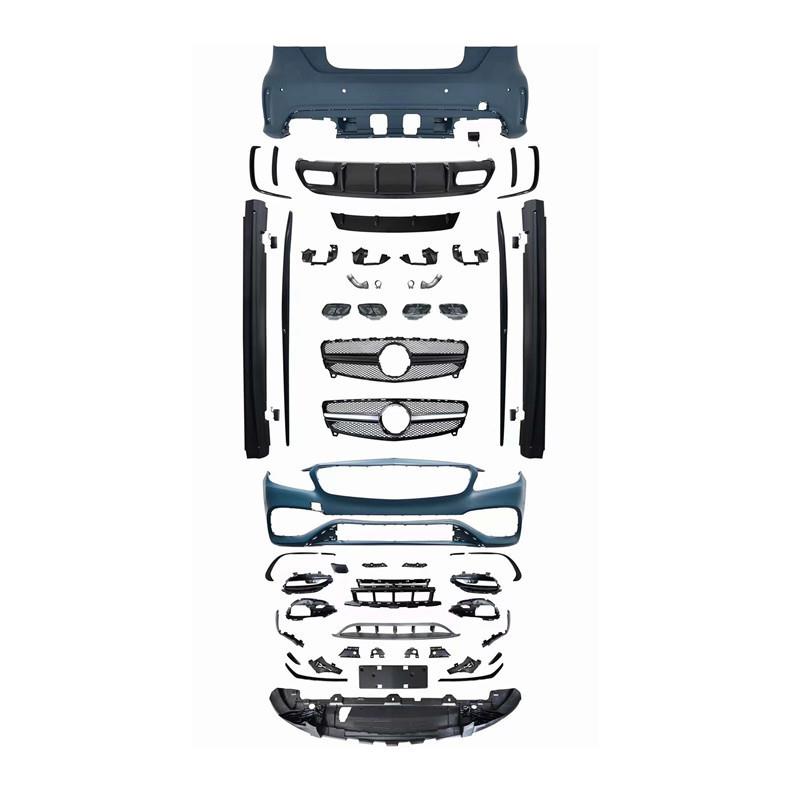 A45包围适用于奔驰A级W176改装AMG包围保险杠尾唇尾喉2013-19