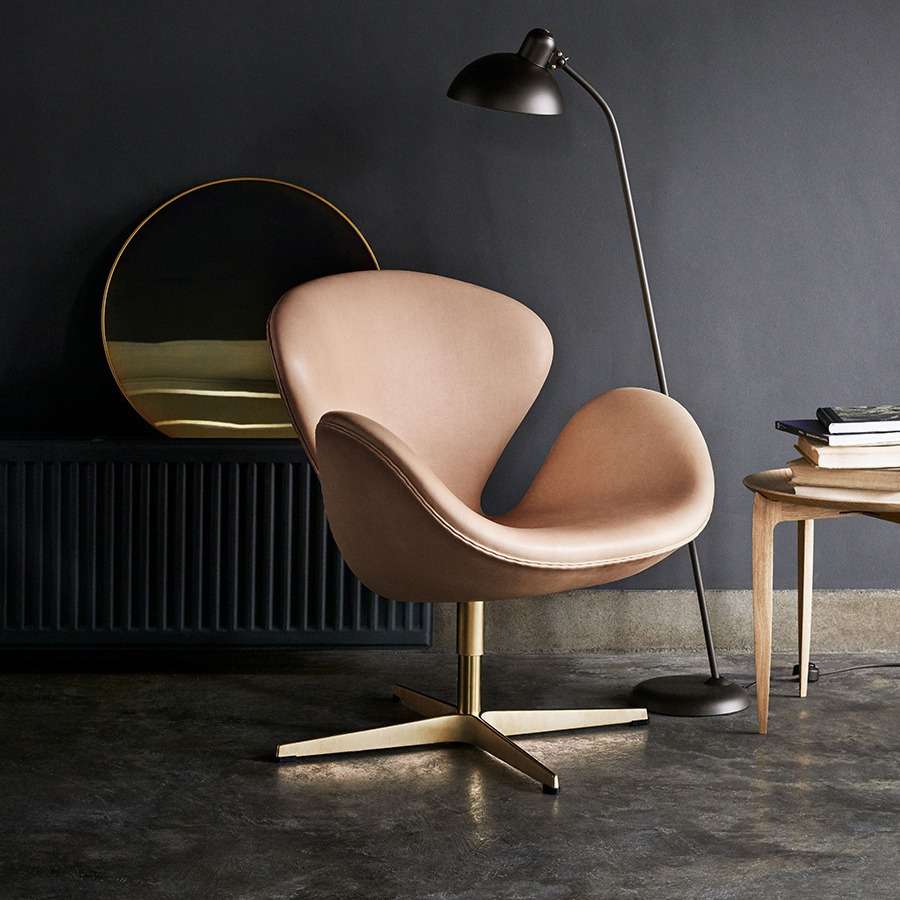 Swanchair天鹅椅书房椅洽谈接待室转椅客厅沙发皮椅北欧风旋转