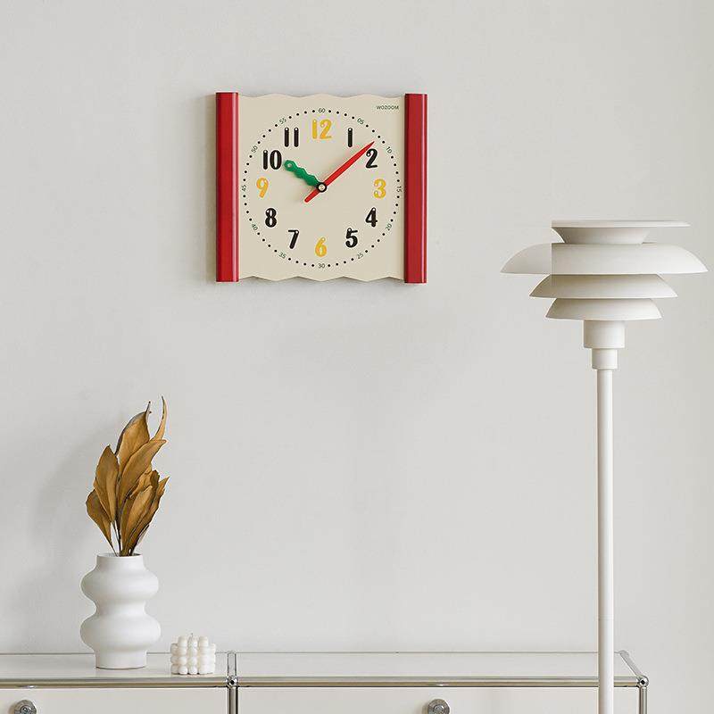 WOZOOM屋准免打孔现代创意挂钟客厅挂墙时钟2025款装饰家用钟表