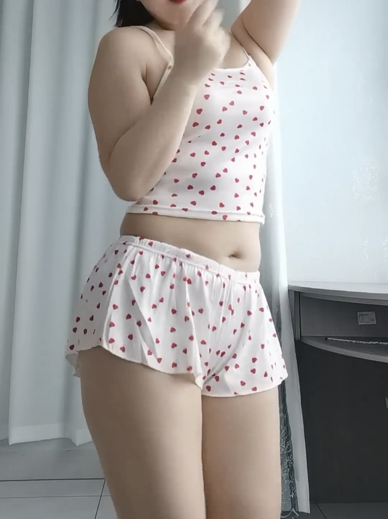 新款印花辣妹吊带背心上衣睡衣套装女夏季阔腿短裤子家居服两件套