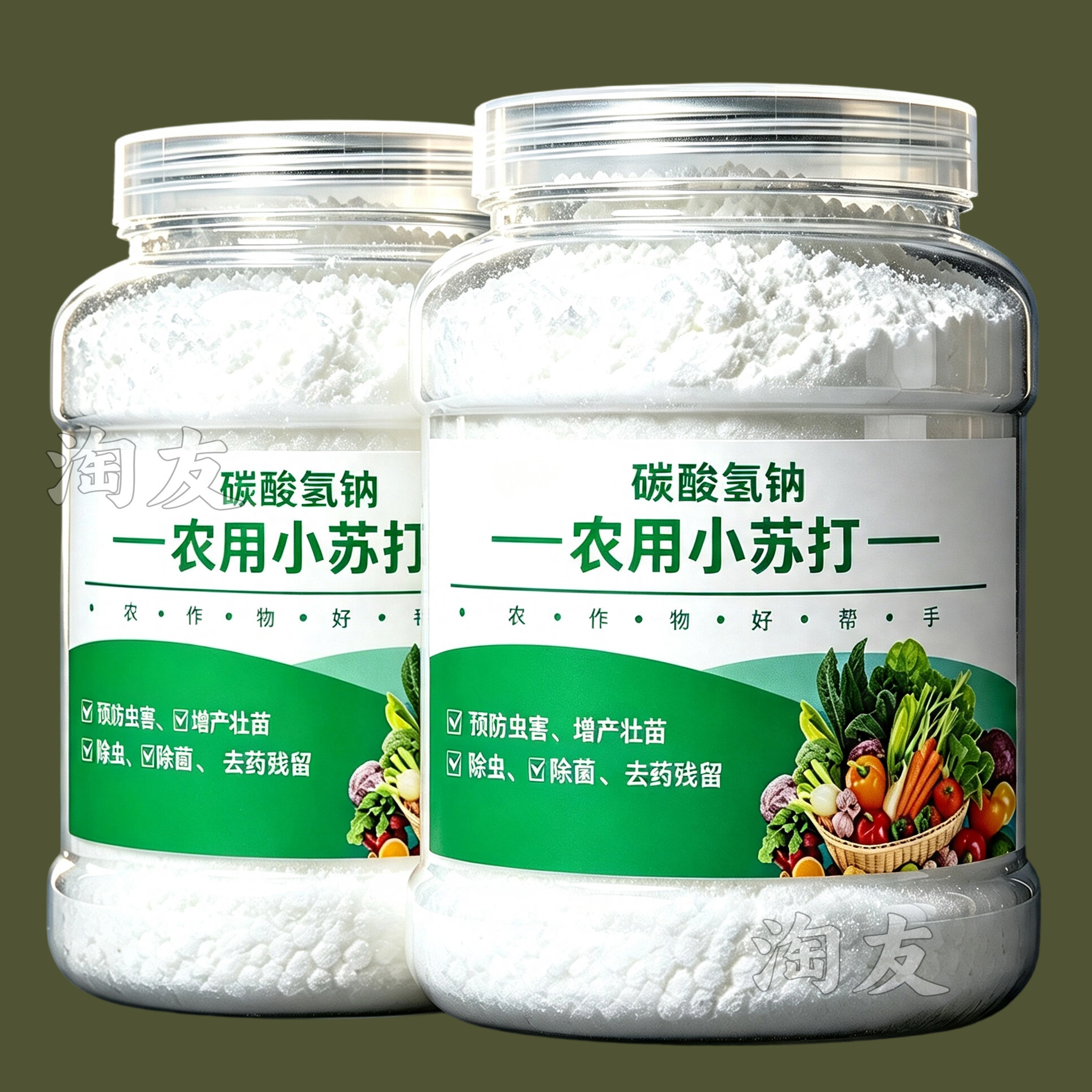 庭院果蔬种植小苏打无残留抑菌驱虫瓜果蔬菜叶面养护农用苏打粉