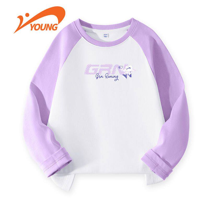 贵人鸟童装女童t恤春秋款2025新款儿童长袖女孩宽松舒适秋装薄款