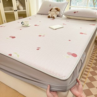 夏日冰豆豆凉席冰丝凉席床笠款 凉席三件套空调席凉感凉席冰丝席