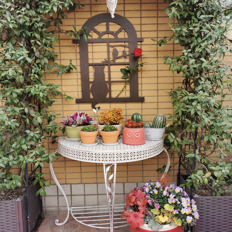 美式复古玄关桌子靠墙边柜欧式轻奢风半圆置物架条案铁艺案台边桌