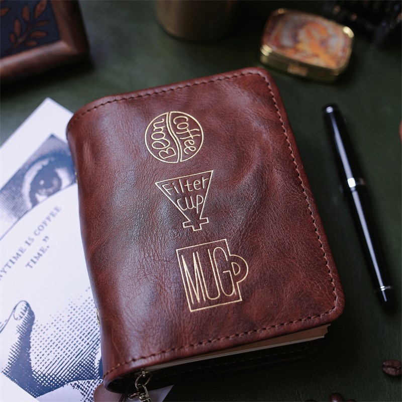 2025真皮活页手账本A7m5A6复古会议记事本多功能贯通A8随身旅行本