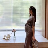 轻奢孕期套装 春秋款 女显瘦纯棉高级舒适居家大码 PEIPEI孕妇装 夏装