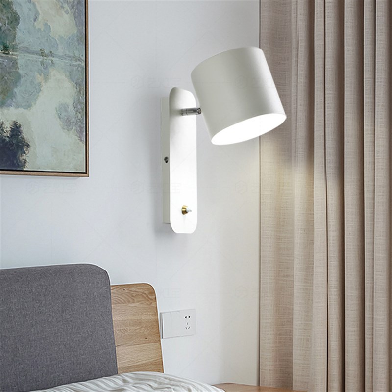 北欧床头壁灯简约现代过道阳台壁灯个性创意卧室书桌阅读客厅灯饰