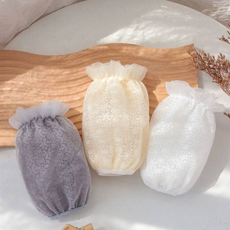 羽绒服袖套秋冬季新款蕾丝白色套袖女工作防脏办公室短款双层