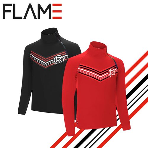 BIGK 大K官方旗舰店 FLAME秋冬款男女款火焰运动跑步加绒保暖长袖
