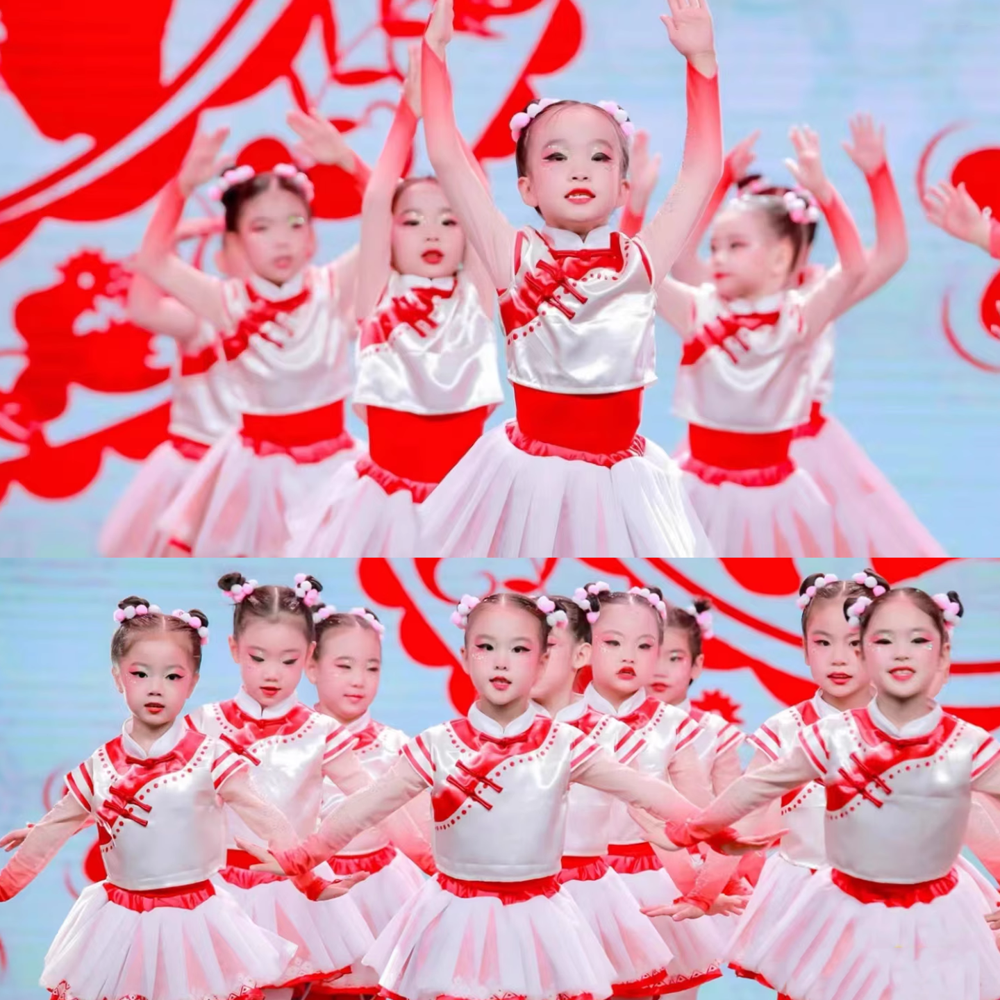 灯火小荷风采演出服红红的中国结