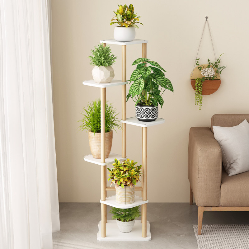 阳台花架子客厅落地式实木置物架多层展示多肉绿萝盆景植物摆放架