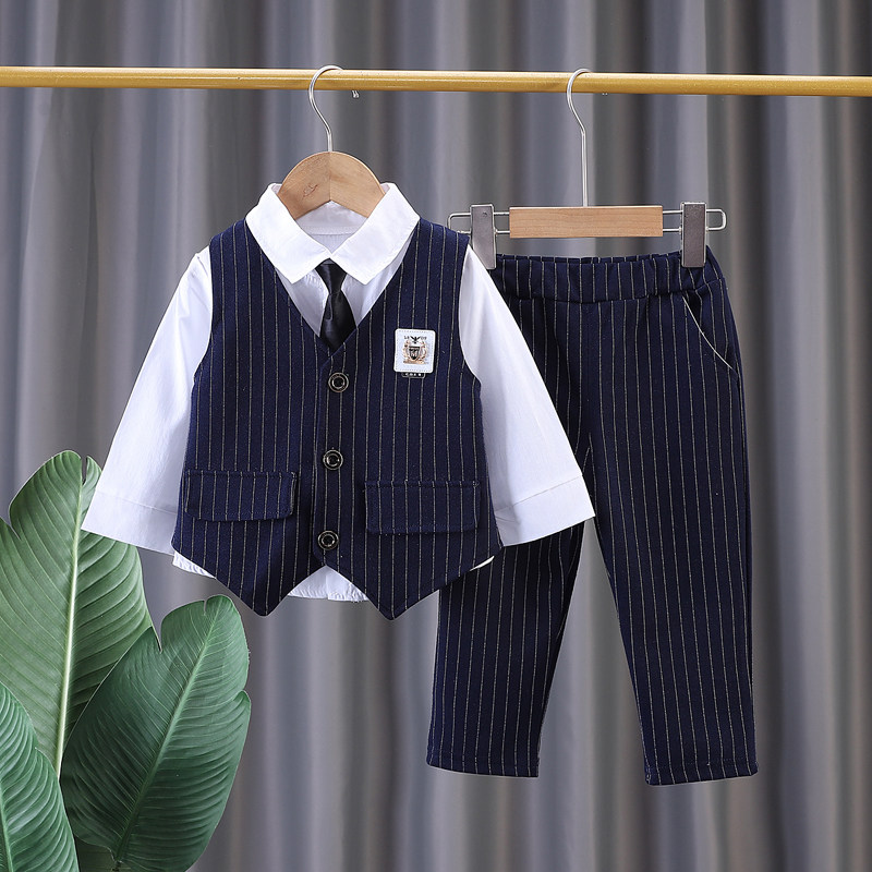 男童春装套装2024新款洋气宝宝春季马甲衬衫三件套婴儿童小孩衣服,童装/婴儿装/亲子装,西服/小西装,淘宝优惠券,粉丝福利购,淘宝优惠卷