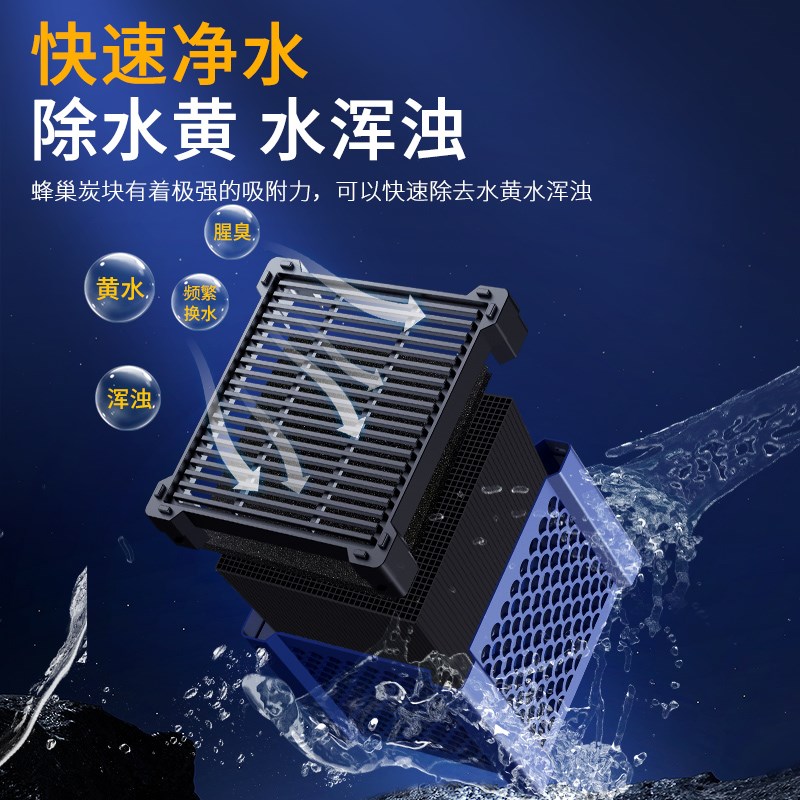 活性炭鱼缸过滤材料净水魔方8d过滤棉除黄水臭蛋白棉专用过滤器碳